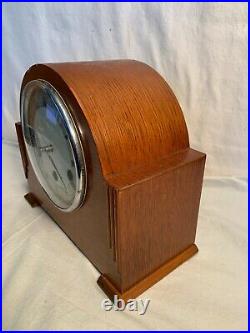 Vintage ART DECO Vedette V France WESTMINSTER CHIME Wall Mantle Clock 8 day