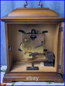 Vintage Alfry 12 Wood Mantel Clock Mechanical Windup Chime West Germany Tested