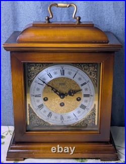 Vintage Alfry 12 Wood Mantel Clock Mechanical Windup Chime West Germany Tested
