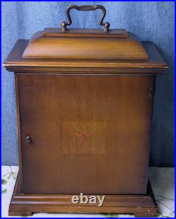 Vintage Alfry 12 Wood Mantel Clock Mechanical Windup Chime West Germany Tested