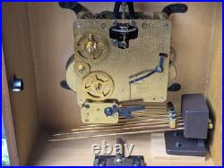 Vintage Alfry 12 Wood Mantel Clock Mechanical Windup Chime West Germany Tested