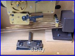 Vintage Alfry 12 Wood Mantel Clock Mechanical Windup Chime West Germany Tested