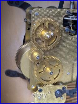 Vintage Alfry 12 Wood Mantel Clock Mechanical Windup Chime West Germany Tested