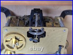 Vintage Alfry 12 Wood Mantel Clock Mechanical Windup Chime West Germany Tested