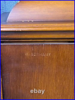 Vintage Alfry 12 Wood Mantel Clock Mechanical Windup Chime West Germany Tested
