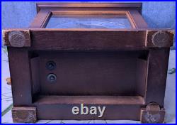 Vintage Alfry 12 Wood Mantel Clock Mechanical Windup Chime West Germany Tested