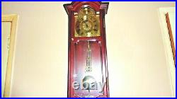 Vintage Ams Large Hermle Westminster Chime Wooden Wall Clock