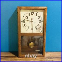 Vintage Ansonia Hanging Chime Clock 1970s Pendulum Hermle Movements 77 13x24