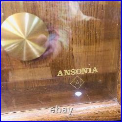 Vintage Ansonia Hanging Chime Clock 1970s Pendulum Hermle Movements 77 13x24