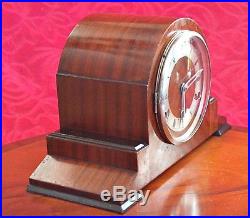 Vintage Art Deco 8-Day Floating Balance Mantel Clock with Westminster Chimes