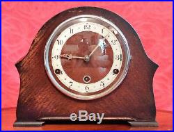 Vintage Art Deco British 8-Day Mantel Clock with Westminster Chimes
