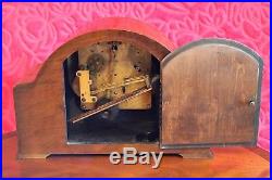 Vintage Art Deco English'Enfield' 10-Day Mantel Clock with Westminster Chimes