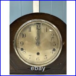 Vintage Art Deco Oak Cased Westminster Chime Mantel Clock Solid Heavy READ