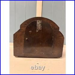 Vintage Art Deco Oak Cased Westminster Chime Mantel Clock Solid Heavy READ