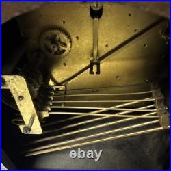 Vintage Art Deco Oak Cased Westminster Chime Mantel Clock Solid Heavy READ