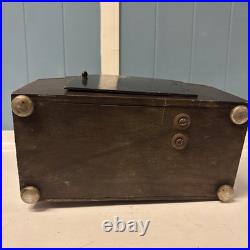 Vintage Art Deco Oak Cased Westminster Chime Mantel Clock Solid Heavy READ