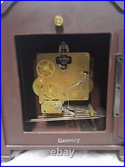 Vintage BULOVA Tempus Fugit Westminster Chime 340-020 Mechanical Clock with Key