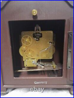 Vintage BULOVA Tempus Fugit Westminster Chime 340-020 Mechanical Clock with Key