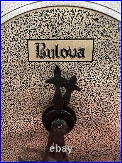 Vintage BULOVA Tempus Fugit Westminster Chime Mantle Clock with Key (340-020)