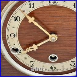 Vintage Bentima Oak Mantel Clock Perivale 8 Day Westminster Chime Serviced