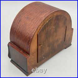 Vintage Bentima Oak Mantel Clock Perivale 8 Day Westminster Chime Serviced