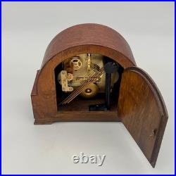 Vintage Bentima Oak Mantel Clock Perivale 8 Day Westminster Chime Serviced