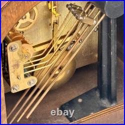 Vintage Bentima Oak Mantel Clock Perivale 8 Day Westminster Chime Serviced