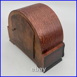 Vintage Bentima Oak Mantel Clock Perivale 8 Day Westminster Chime Serviced