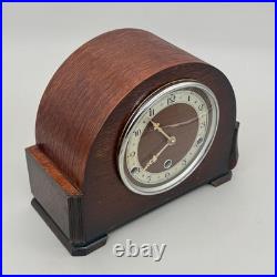 Vintage Bentima Oak Mantel Clock Perivale 8 Day Westminster Chime Serviced