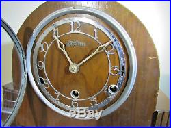 Vintage Bentima three train Westminster Chimes Mantel clock