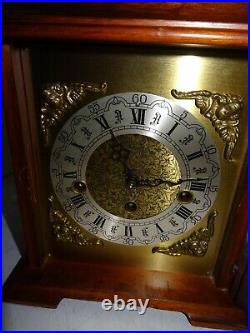 Vintage Bracket Clock, Franz Hermle 340-020 Westminster Chimes Movement. Working