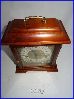 Vintage Bracket Clock, Franz Hermle 340-020 Westminster Chimes Movement. Working