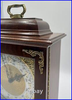 Vintage Bradford Clocks Wood Brass Quartz Mantle Clock Handcrafted USA