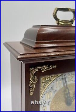 Vintage Bradford Clocks Wood Brass Quartz Mantle Clock Handcrafted USA