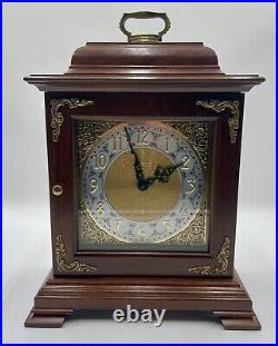 Vintage Bradford Clocks Wood Brass Quartz Mantle Clock Handcrafted USA