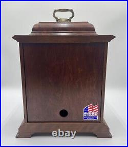 Vintage Bradford Clocks Wood Brass Quartz Mantle Clock Handcrafted USA