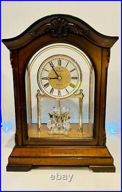 Vintage BuLova Westminster Solid Wood Walnut Finish Chime Clock B1845 Durant