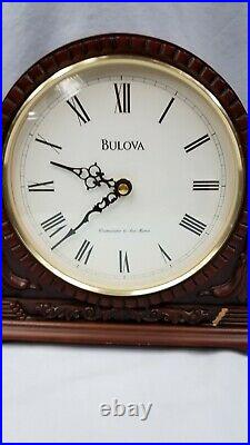 Vintage Bulova Hermle Movement Mantel Clock Westminster & Ave Maria Chimes