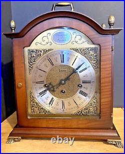 Vintage Bulova Mantle Clock W. Germany Hermle Movement Westminster Chimes Works