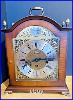 Vintage Bulova Mantle Clock W. Germany Hermle Movement Westminster Chimes Works