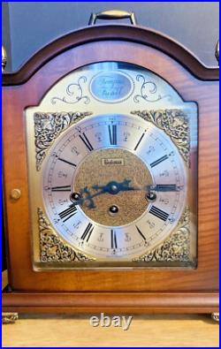 Vintage Bulova Mantle Clock W. Germany Hermle Movement Westminster Chimes Works