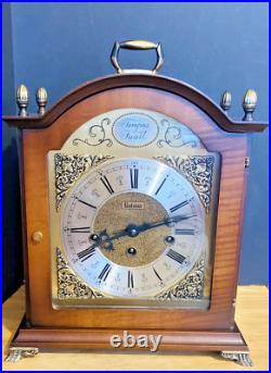 Vintage Bulova Mantle Clock W. Germany Hermle Movement Westminster Chimes Works