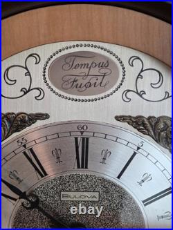 Vintage Bulova Tempus Fugit Mantel Clock Westminster Chimes Working
