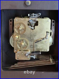 Vintage Bulova Tempus Fugit Mantel Clock Westminster Chimes Working