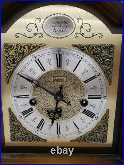 Vintage Bulova Tempus Fugit Mantel Clock Westminster chime, strikes, keeps time