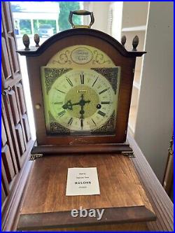 Vintage Bulova Tempus Fugit Mantel Clock w Westminster Chime