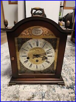 Vintage Bulova Tempus Fugit Westminster Chime Mantle Clock NO KEY