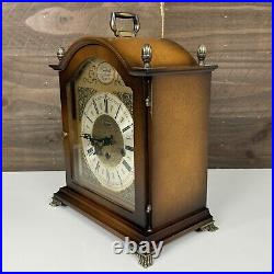 Vintage Bulova Tempus Fugit Westminster Chime Mantle Clock with Key (340-020)