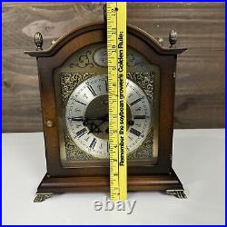 Vintage Bulova Tempus Fugit Westminster Chime Mantle Clock with Key (340-020)