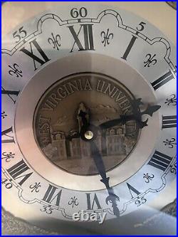 Vintage Bulova West Virginia University Mantle Clock With Westminster Chimes